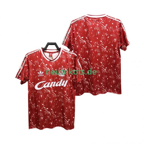 Fußballtrikot Liverpool 1989 1991 Retro Herren Heim Kurzarm