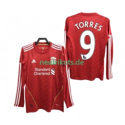 Fußballtrikot Liverpool Torres 9 2012 Retro Herren Heim 2010 Langarm
