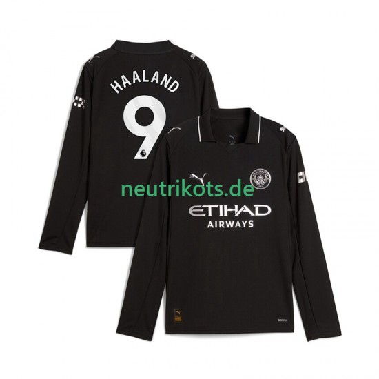 Fußballtrikot Manchester City Erling Haaland 9 Herren Auswärts 2025-2026 Langarm