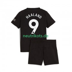 Fußballtrikot Manchester City Erling Haaland 9 Kinder Auswärts 2025-2026 Kurzarm