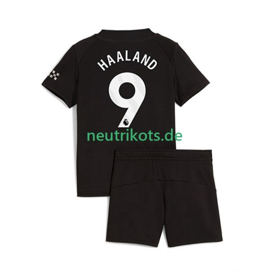 Fußballtrikot Manchester City Erling Haaland 9 Kinder Auswärts 2025-2026 Kurzarm