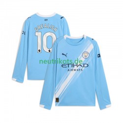 Fußballtrikot Manchester City Jack Grealish 10 Herren Heim 2025-2026 Langarm
