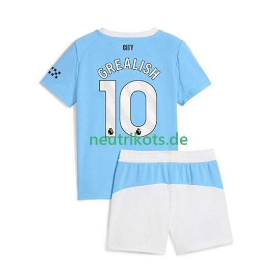 Fußballtrikot Manchester City Jack Grealish 10 Kinder Heim 2025-2026 Kurzarm