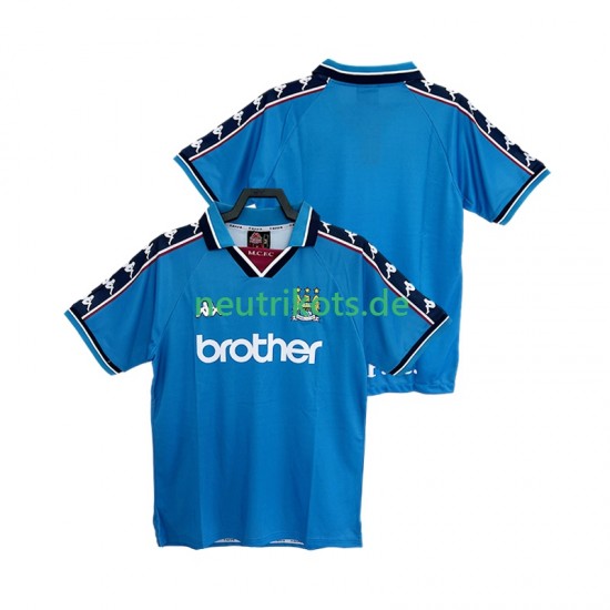 Fußballtrikot Manchester City 1997 1998 Retro Herren Heim Kurzarm