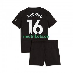 Fußballtrikot Manchester City Rodrigo Hernandez 16 Kinder Auswärts 2025-2026 Kurzarm