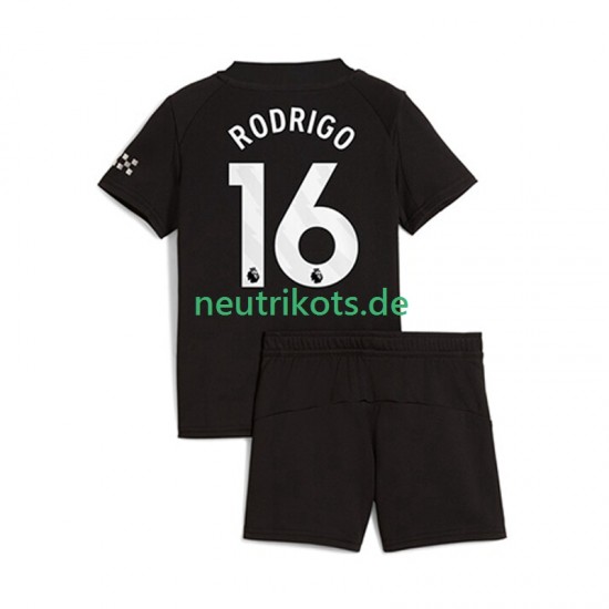 Fußballtrikot Manchester City Rodrigo Hernandez 16 Kinder Auswärts 2025-2026 Kurzarm