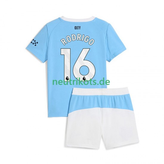 Fußballtrikot Manchester City Rodrigo Hernandez 16 Kinder Heim 2025-2026 Kurzarm