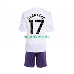Fußballtrikot Manchester United Alejandro Garnacho 17 Kinder Auswärts 2025-2026 Kurzarm