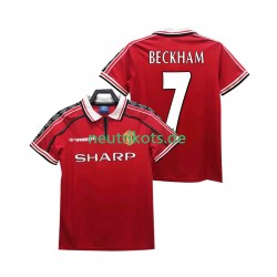 Fußballtrikot Manchester United BECKHAM 7 1998 Retro Herren Heim 1999 Kurzarm