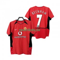 Fußballtrikot Manchester United BECKHAM 7 2002 Retro Herren Heim 2004 Kurzarm
