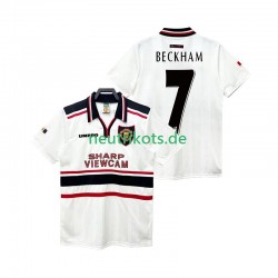 Fußballtrikot Manchester United Beckham 7 1998 Retro Herren Auswärts 1999 Kurzarm