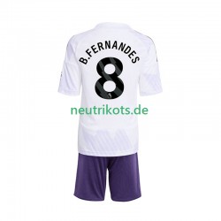 Fußballtrikot Manchester United Bruno Fernandes 8 Kinder Auswärts 2025-2026 Kurzarm