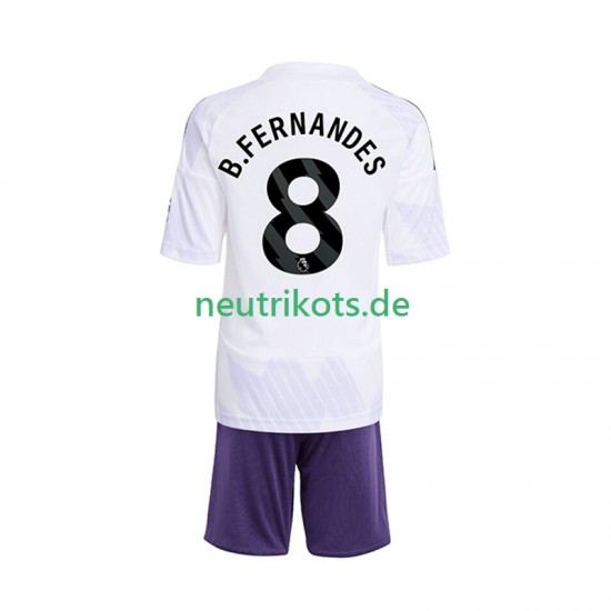Fußballtrikot Manchester United Bruno Fernandes 8 Kinder Auswärts 2025-2026 Kurzarm