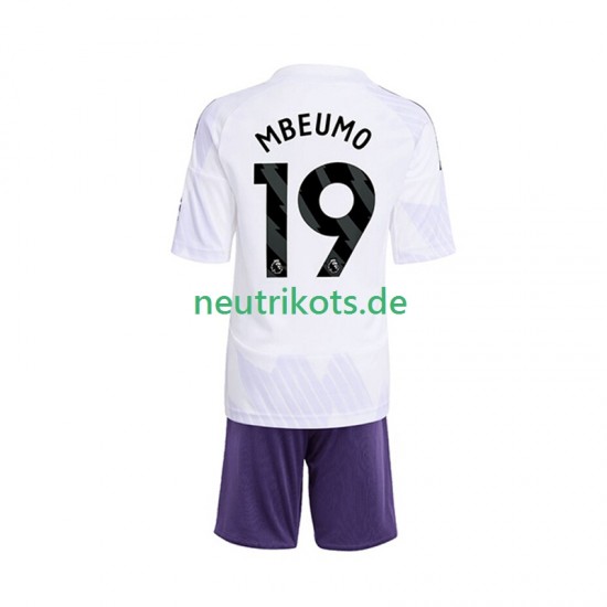 Fußballtrikot Manchester United Bryan Mbeumo 19 Kinder Auswärts 2025-2026 Kurzarm