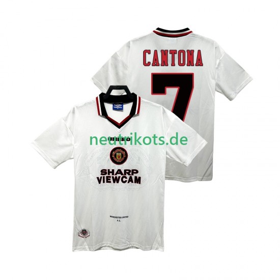 Fußballtrikot Manchester United CANTONA 7 1996 1997 Retro Herren Auswärts Kurzarm