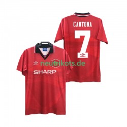 Fußballtrikot Manchester United CANTONA 7 1996 Retro Herren Heim 1994 Kurzarm