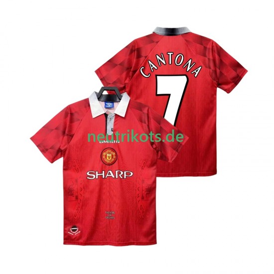 Fußballtrikot Manchester United CANTONA 7 1996 1997 Retro Herren Heim Kurzarm