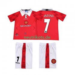 Fußballtrikot Manchester United CANTONA 7 1996 1997 Retro Kinder Heim Kurzarm