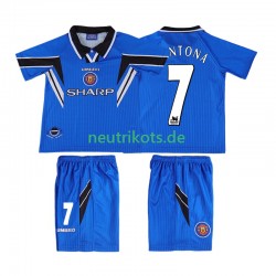 Fußballtrikot Manchester United CONTONA 7 1996 1998 Retro Kinder Ausweich Kurzarm