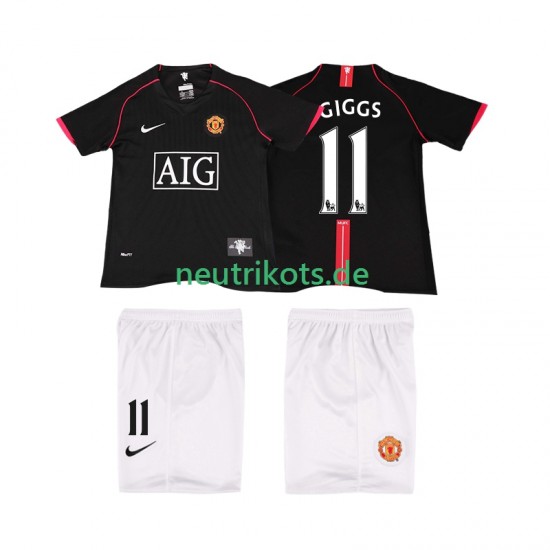 Fußballtrikot Manchester United GIGGS 11 2007 Retro Kinder Auswärts 2008 Kurzarm