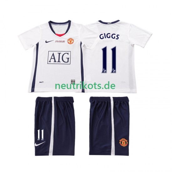 Fußballtrikot Manchester United GIGGS 11 Champions League 2009 Retro Kinder Auswärts 2008 Kurzarm