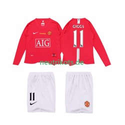 Fußballtrikot Manchester United GIGGS 11 Premier League 2009 Retro Kinder Heim 2008 Langarm