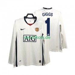 Fußballtrikot Manchester United GIGGS 11 Premier League 2009 Retro Herren Auswärts 2008 Langarm