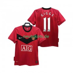 Fußballtrikot Manchester United GIGGS 11 2009 Retro Herren Heim 2010 Kurzarm