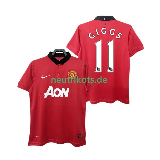 Fußballtrikot Manchester United GIGGS 11 2013 2014 Retro Herren Heim Kurzarm