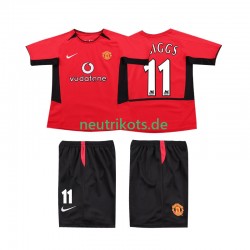 Fußballtrikot Manchester United GIGGS 11 2002 Retro Kinder Heim 2004 Kurzarm