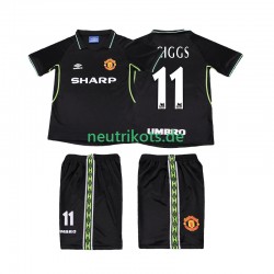 Fußballtrikot Manchester United GIGGS 11 1998 Retro Kinder Ausweich 1999 Kurzarm