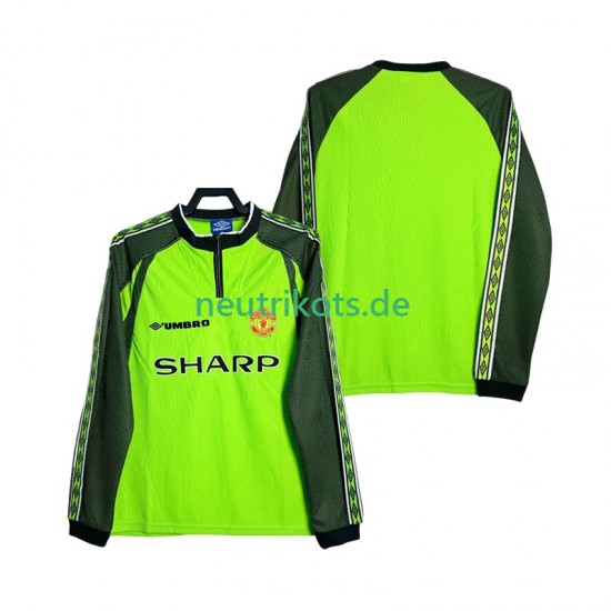 Fußballtrikot Manchester United 1998 2000 Torwart Retro Herren Heim Langarm