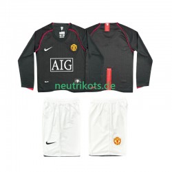 Fußballtrikot Manchester United 2007 Retro Kinder Auswärts 2008 Langarm