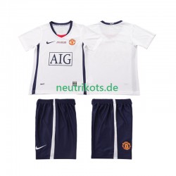 Fußballtrikot Manchester United Champions League 2009 Retro Kinder Auswärts 2008 Kurzarm