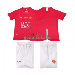 Fußballtrikot Manchester United Champions League 2007 Retro Kinder Heim 2008 Kurzarm