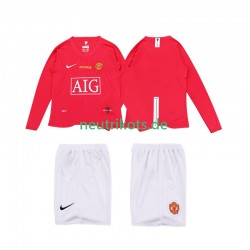 Fußballtrikot Manchester United Premier League 2009 Retro Kinder Heim 2008 Langarm