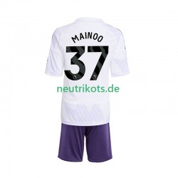 Fußballtrikot Manchester United Kobbie Mainoo 37 Kinder Auswärts 2025-2026 Kurzarm