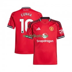 Fußballtrikot Manchester United Matheus Cunha 10 Herren Heim 2025-2026 Kurzarm