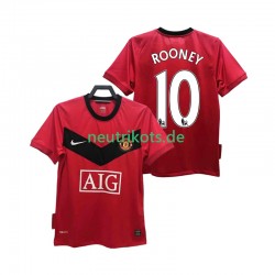 Fußballtrikot Manchester United ROONEY 10 2009 Retro Herren Heim 2010 Kurzarm