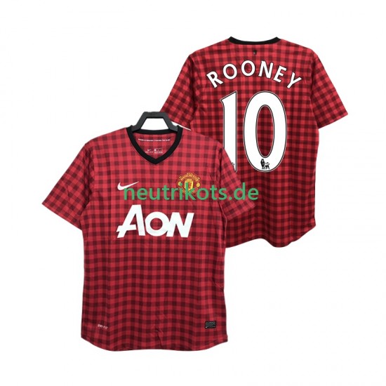 Fußballtrikot Manchester United ROONEY 10 2012 2013 Retro Herren Heim Kurzarm