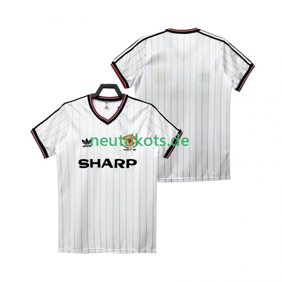 Fußballtrikot Manchester United 1983 1984 Retro Herren Auswärts Kurzarm