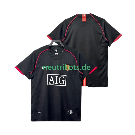 Fußballtrikot Manchester United 2007 Retro Herren Auswärts 2008 Kurzarm