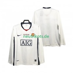 Fußballtrikot Manchester United Champions League 2009 Retro Herren Auswärts 2008 Langarm