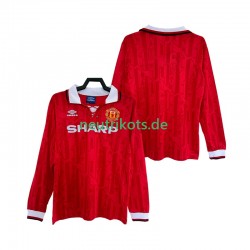 Fußballtrikot Manchester United 1992 Retro Herren Heim 1994 Langarm