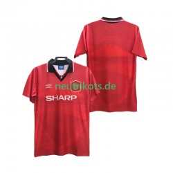Fußballtrikot Manchester United 1996 Retro Herren Heim 1994 Kurzarm