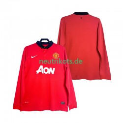 Fußballtrikot Manchester United 2013 2014 Retro Herren Heim Langarm