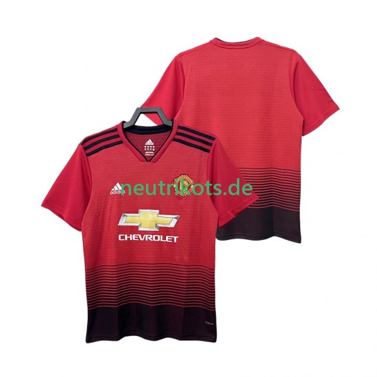 Fußballtrikot Manchester United 2018 2019 Retro Herren Heim Kurzarm