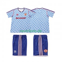 Fußballtrikot Manchester United 1990 1992 Retro Kinder Auswärts Kurzarm