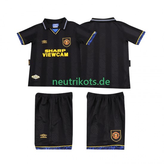 Fußballtrikot Manchester United 1993 Retro Kinder Auswärts 1994 Kurzarm