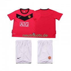 Fußballtrikot Manchester United 2009 Retro Kinder Heim 2010 Kurzarm